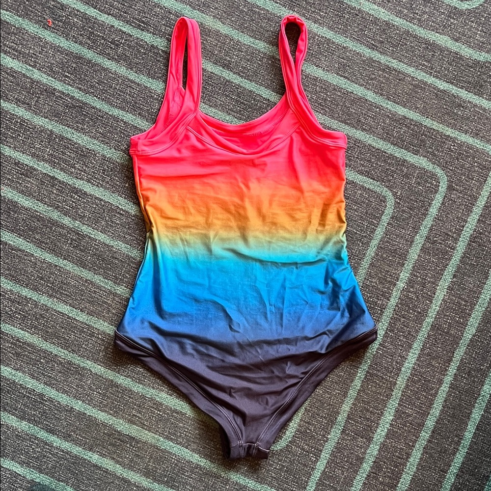 Beach Riot Pink and Blue Gradient One Piece - Picture 2 of 6